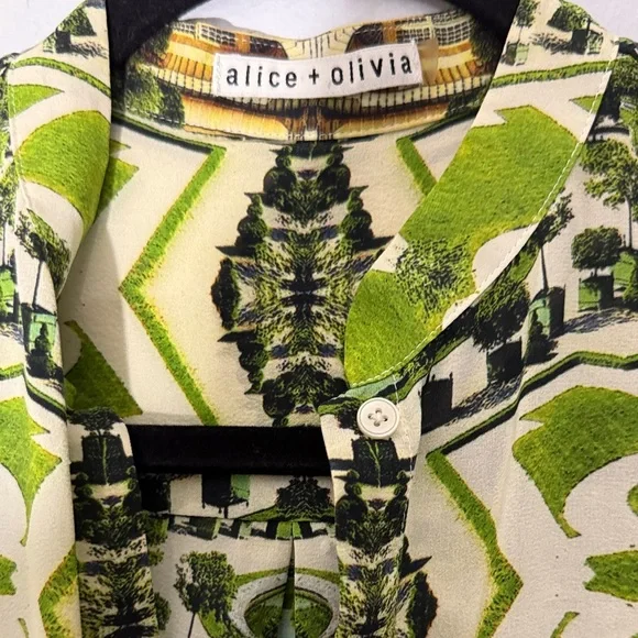 Alice + Olivia silk blouse size small - Picture 5 of 7